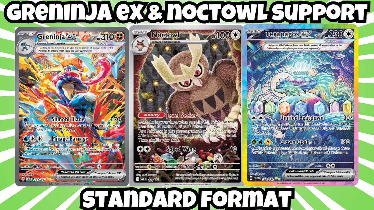 GRENINJA EX WITH JEWEL SEEKER NOCTOWL