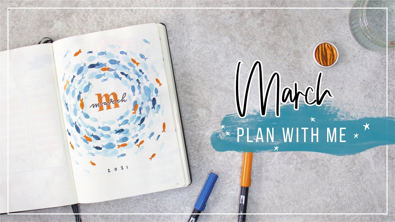 BULLET JOURNAL | Plan with me March Fish