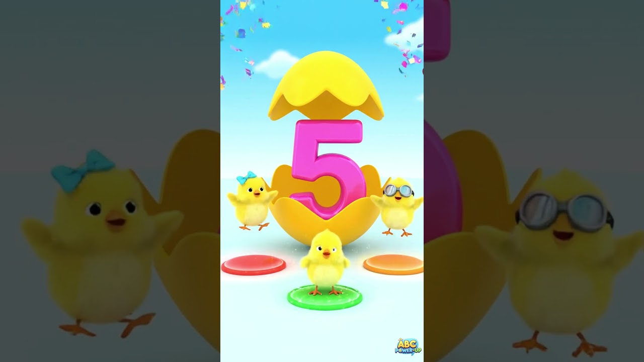 Little Chick Learns Numbers 5-6🐥 #Shorts #LearnNumbers #LittleChick #CountingForKids #ABCPowerUp