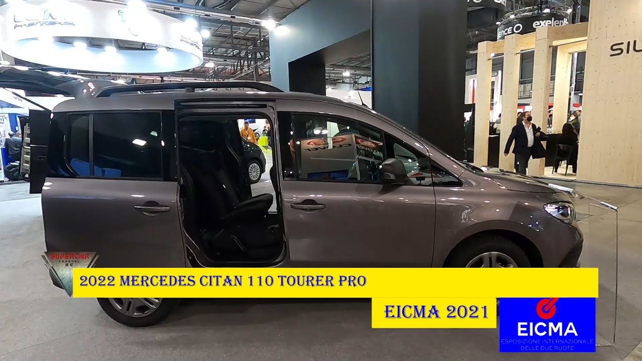 2022 Mercedes Citan 110 Tourer Pro Interior and Exterior Walkaround Eicma 2021 Milan