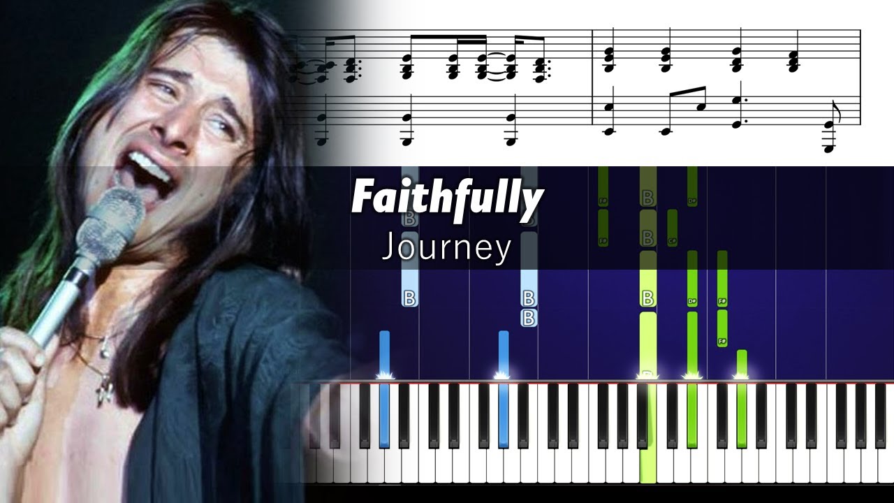 Journey - Faithfully - Accurate Piano Tutorial with Sheet Music