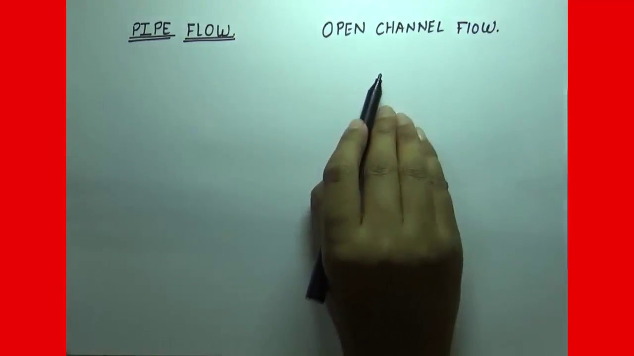 Comparison between open and pipe flow