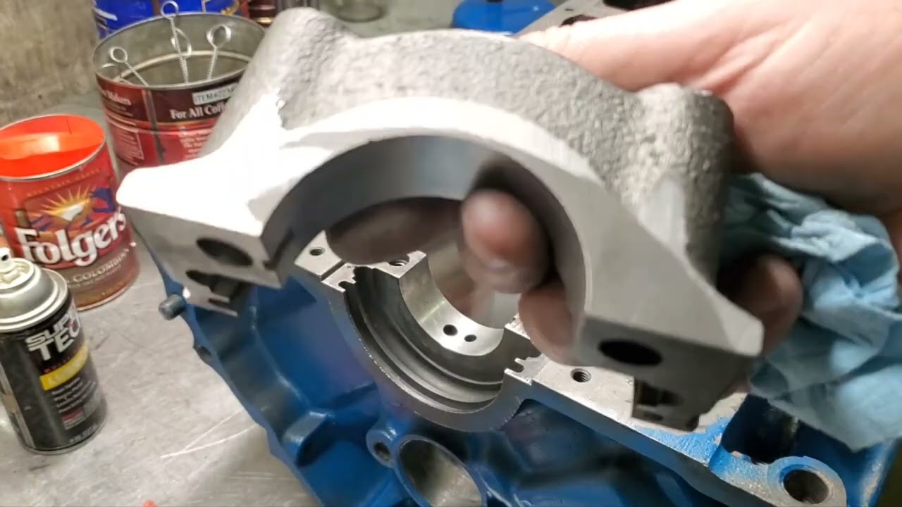 Ford 302 Line Honing Preparation or Re-Line Hone.
