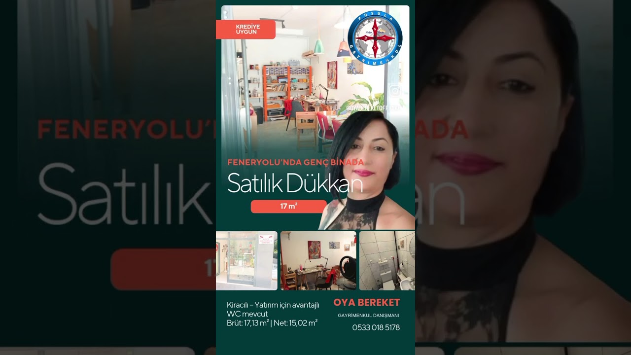FENERYOLUNDA GENÇ BİNADA KAT MÜLKİYETLİ SATILIK DÜKKAN