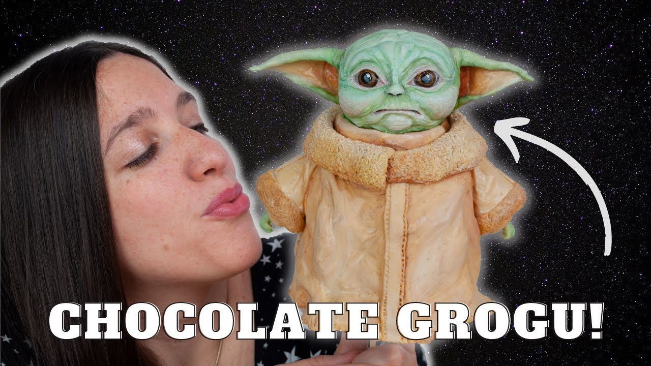 I made a Baby Yoda (Grogu) Cake Topper from Chocolate!