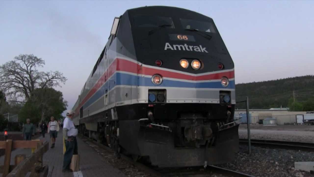 Amtrak Phase II Heritage unit P42DC 66 in Williams, AZ