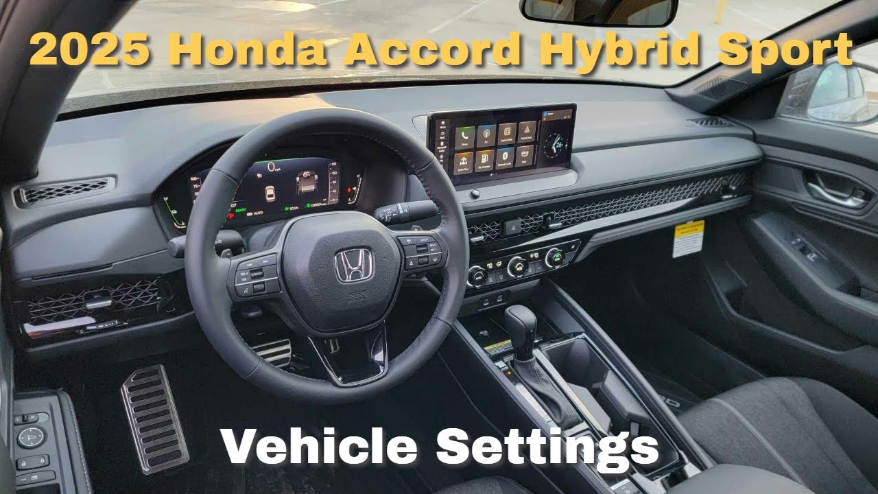 2025 Honda Accord Hybrid Sport Vehicle Settings