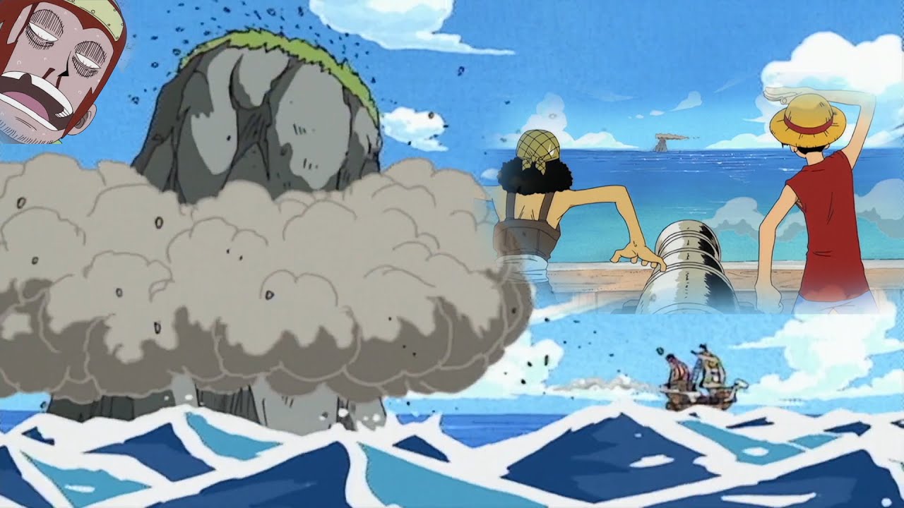The funniest moment in the Baratie -  Luffy and Usopp Were Practicing Canon