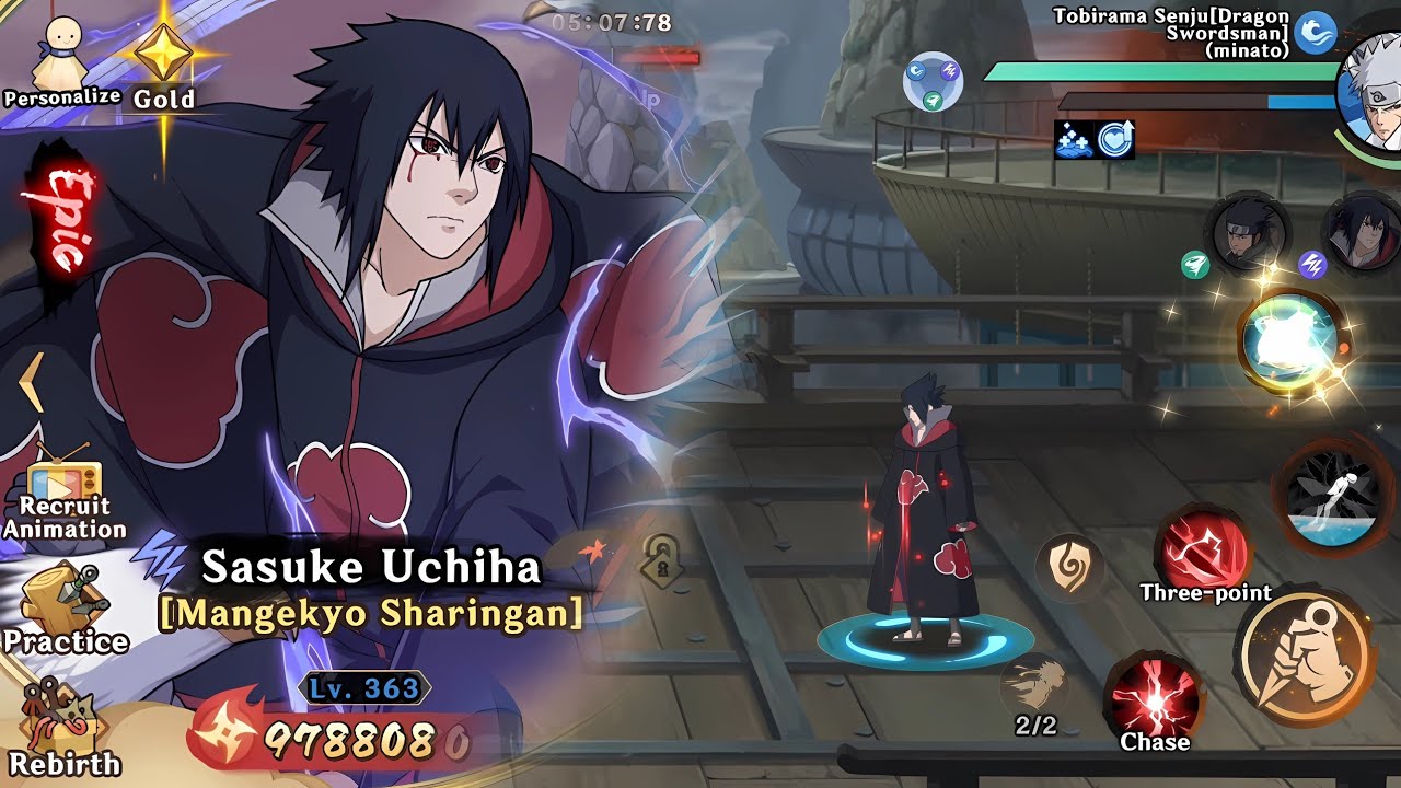Gameplay Sasuke (Mangekyou Sharingan) in Arena PVP | Ninja Blade Dynasty