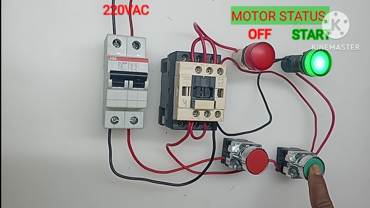 DOL Starter connection with indicator || Direct online Starter explained with circuit diagram
