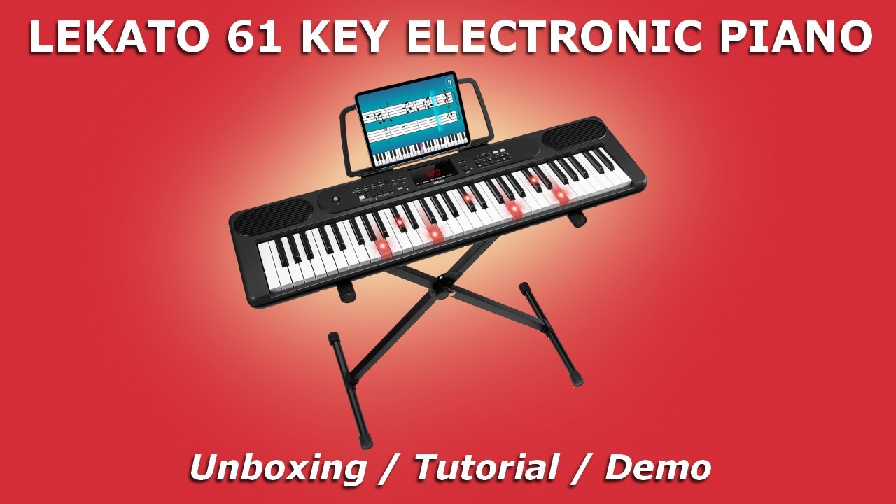 LEKATO 61-klawiszowe pianino elektroniczne | Unboxing / Tutorial / Demo