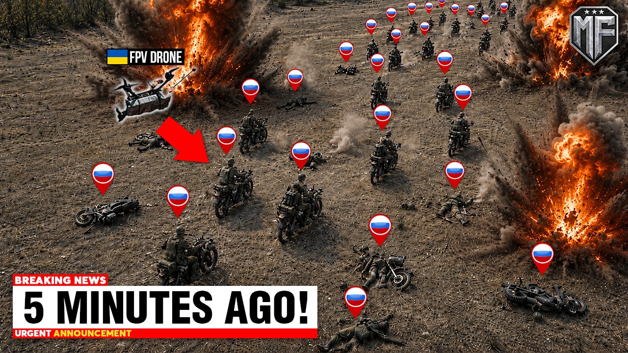 Russian DEADLIEST Motorcycle Troops STORMED the Ukrainian Front Line - 5 Minutes Later, GONE!