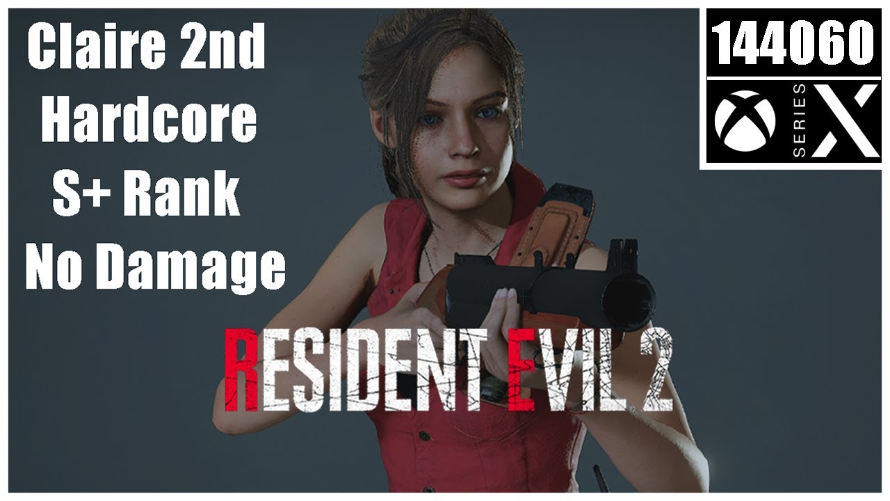 Resident Evil 2 Remake Claire 2nd Hardcore S+ No Damage (XSX) (High Framerate Option)