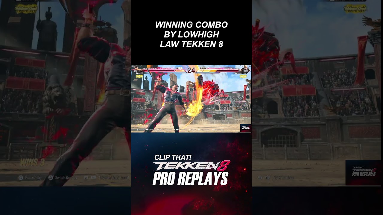 Winning Combo by Lowhigh Law Tekken 8 #tekken8 #tekken8match #tekken8combo #gaming #tekken8community