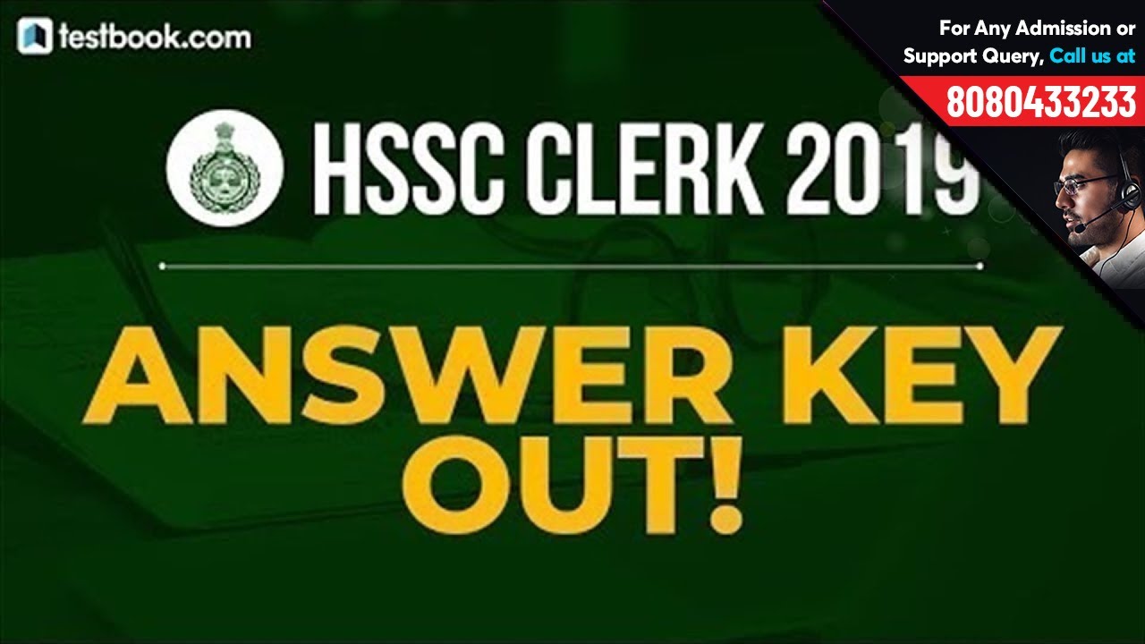 Haryana SSC Clerk Answer Key 2019 Out! | Check Official Answer Key of HSSC Clerk 2019 Exam