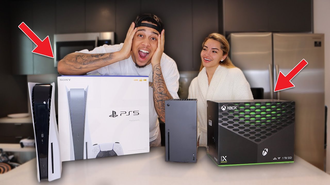 SURPRISING MY BOYFRIEND WITH A PS5 AND XBOX SERIES X!!