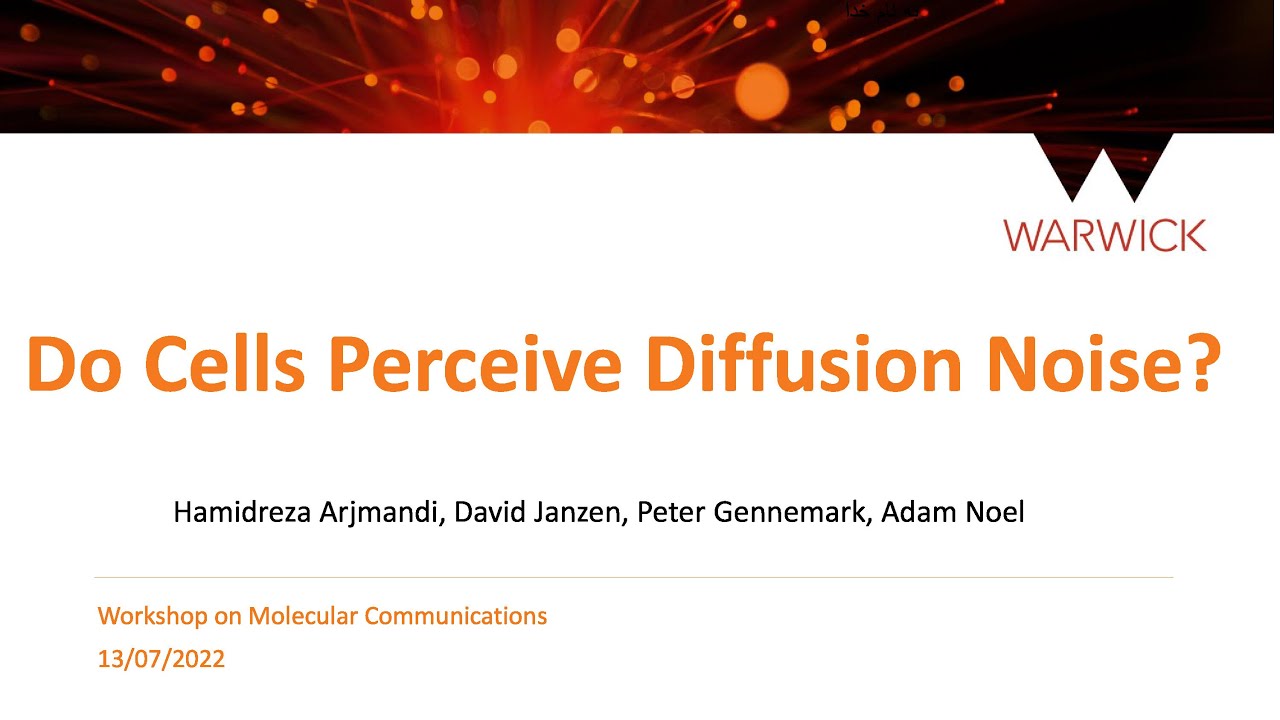 MolCom 2022 Talk - Do Cells Perceive Diffusion Noise? - Hamidreza Arjmandi