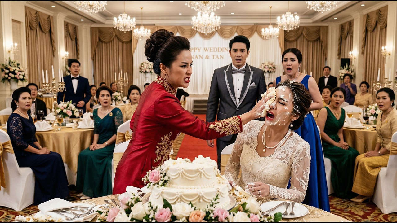 แม่สามีปาเค้กใส่หน้าลูกสะใภ้กลางงานเลี้ยง — ปฏิกิริยาของสามีมหาเศรษฐีทำทั้งห้องเงียบงัน!