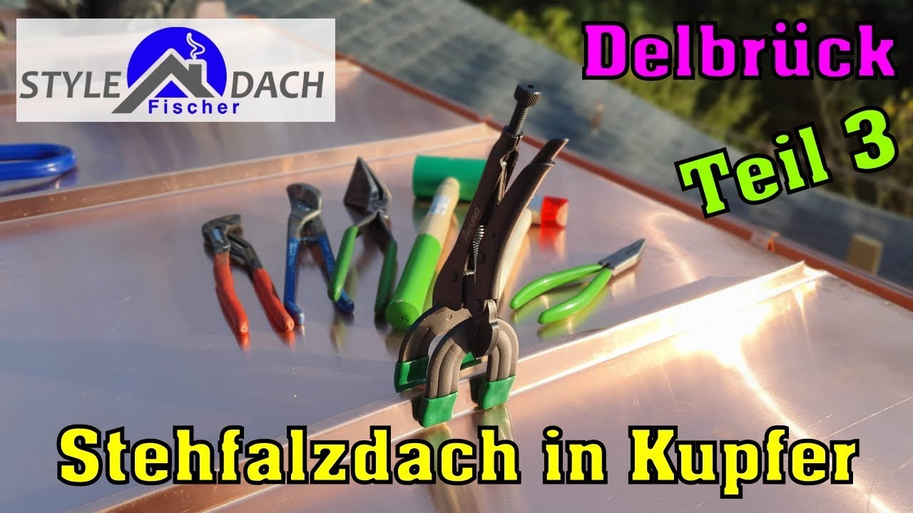 Kupfer Stehfalzdeckung in Delbrück - Paderborn - Bielefeld - Nordrhein-Westfalen - Spengler