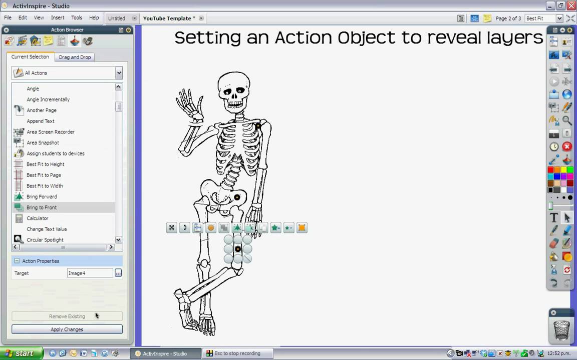 Action Objects and Layers