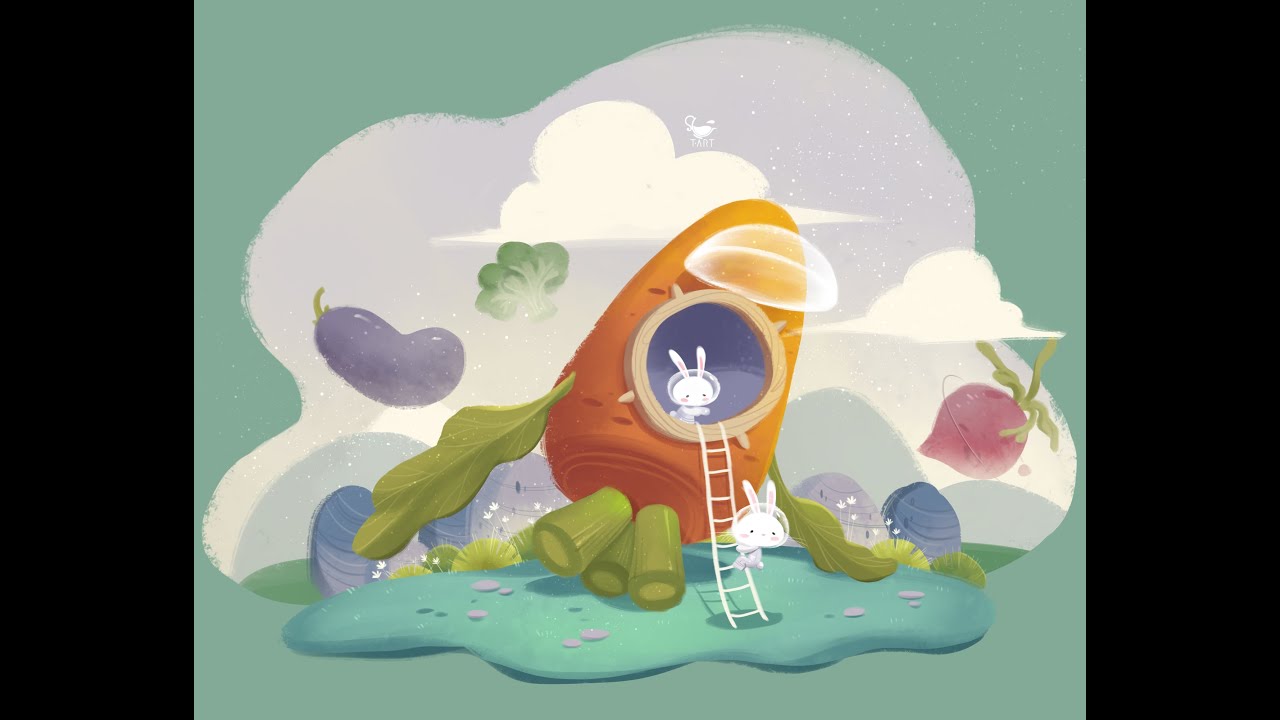 Rabbit Rocket Illustration