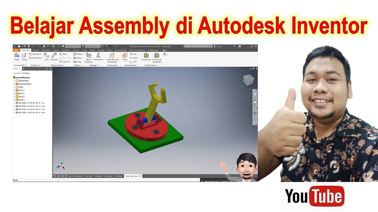 Belajar Assembly di Autodesk Inventor Part 1