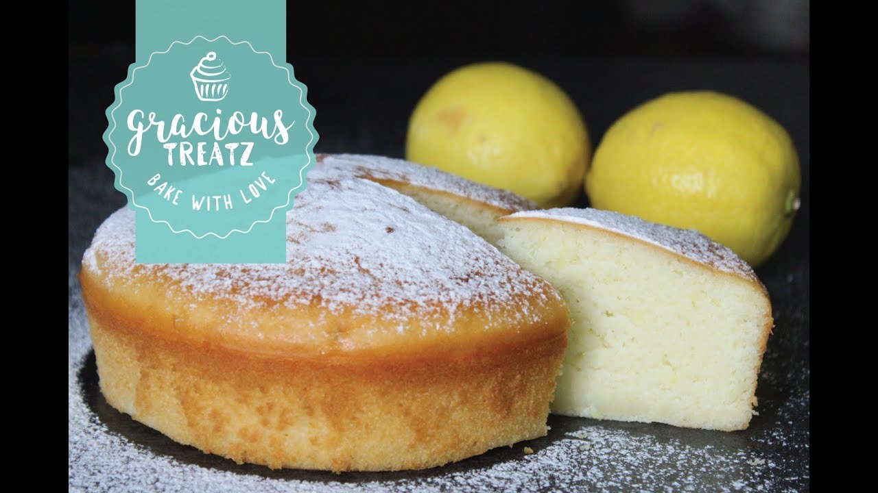 Lemon Sponge Cake Eggless