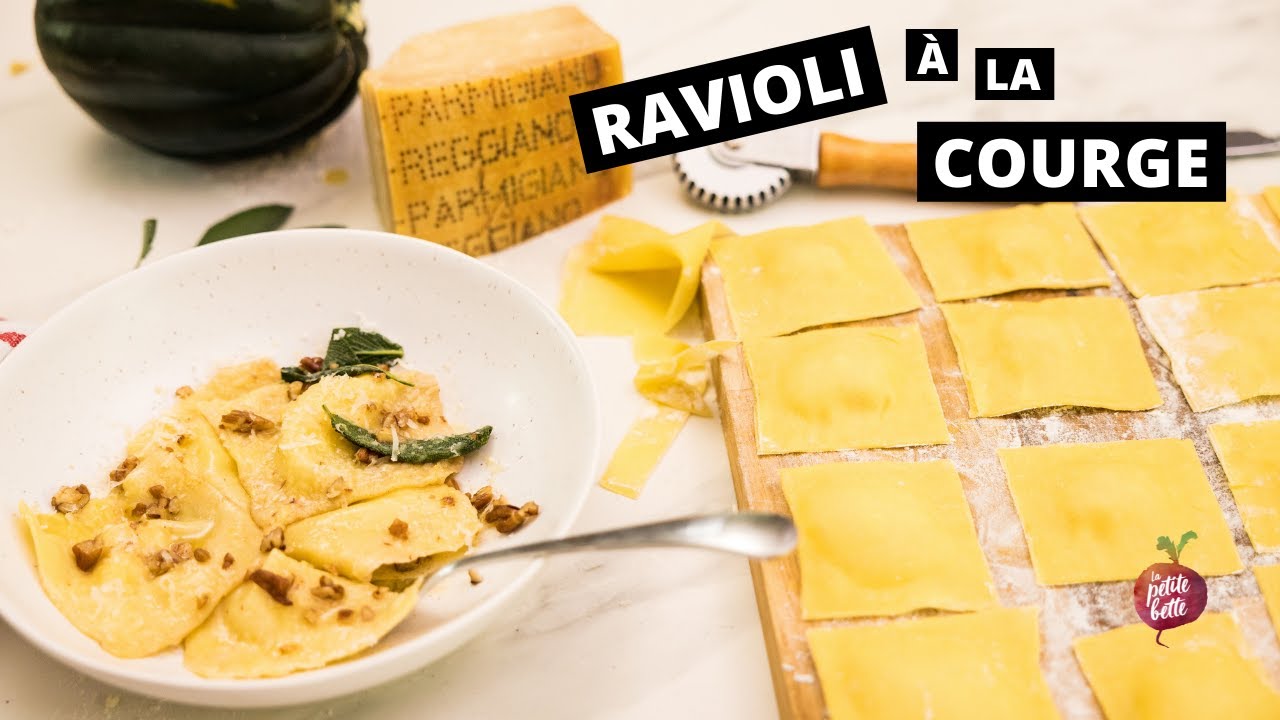 RAVIOLI À LA COURGE 🎃 Raviolis végé beurre sauge et noix de pecan La petite bette
