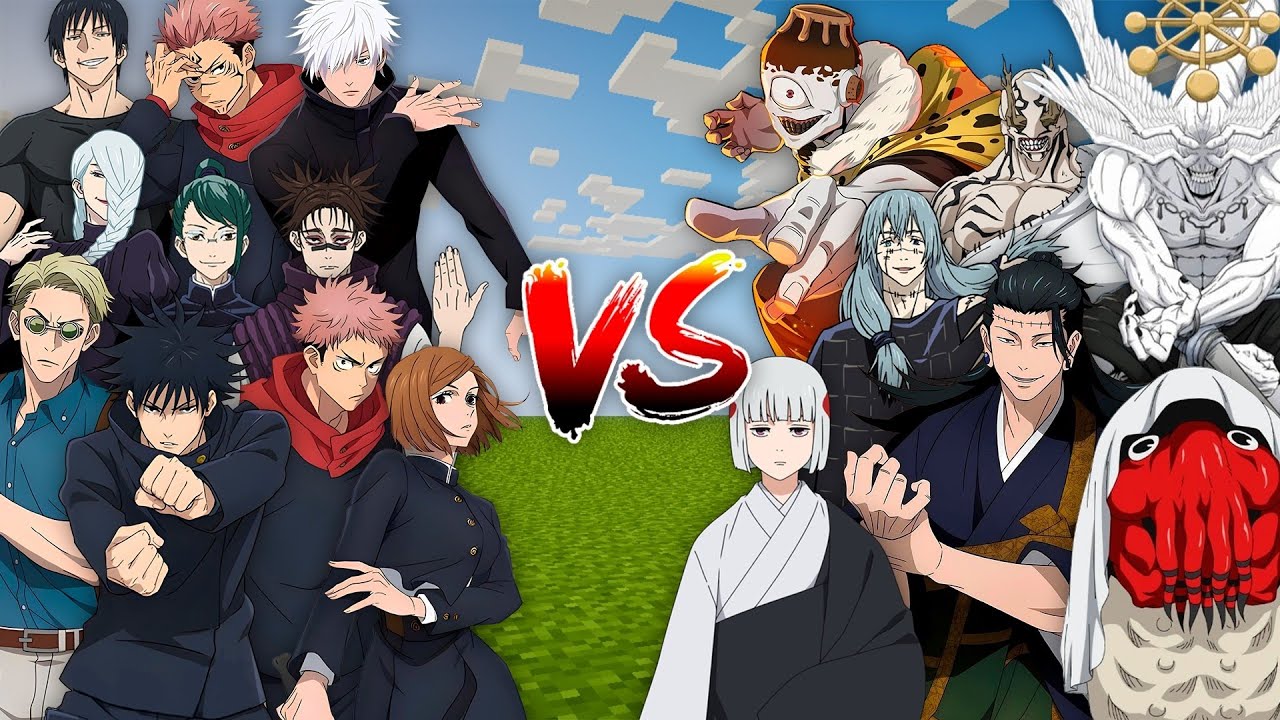 Jujutsu Kaisen Shibuya Arc Fights in Minecraft