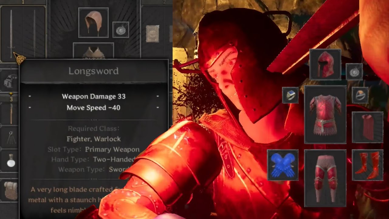 GREY GEAR Warlock vs. Full RUBYSILVER Fighter - Dark and Darker