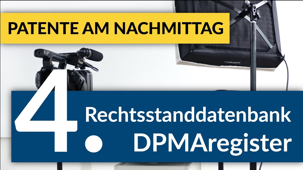 Patente am Nachmittag 4: Rechtsstanddatenbank DPMAregister – Ist das Patent noch in Kraft?