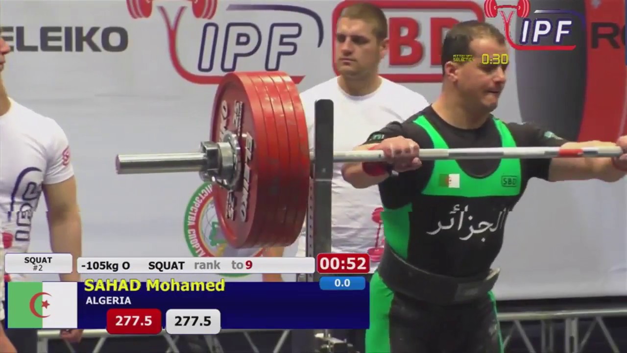 Mohamed Sahad - 782.5kg 9th Place 105kg - IPF World Classic Powerlifting Champ 2017