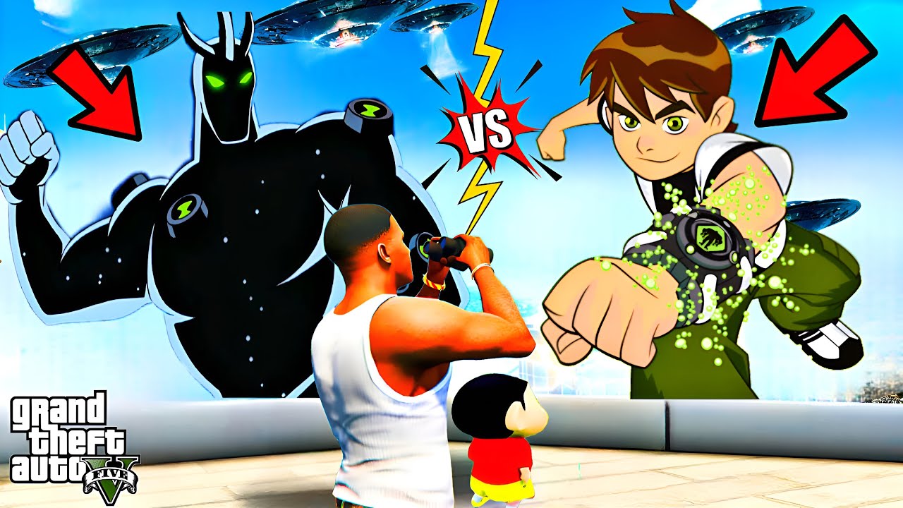 GTA 5 : BEN &  ALIEN X  | Franklin & Shinchan Saves City in GTA 5 Tamil!
