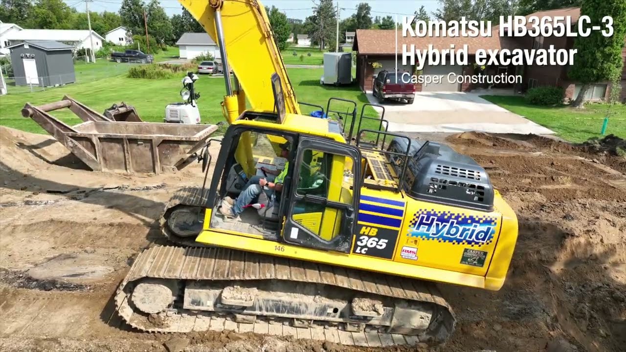 Komatsu HB365LC-3 hybrid excavator proves its self in Casper Construction fleet.