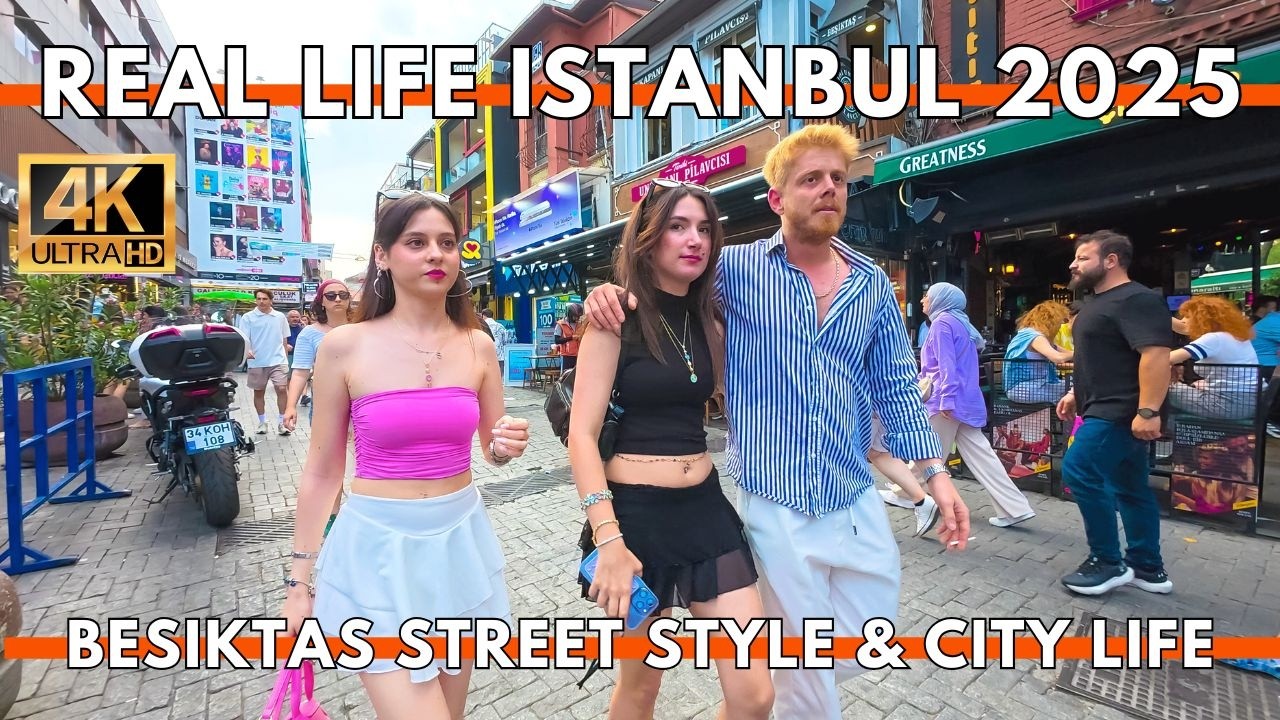 Istanbul Turkey 2025 | Real Life in BESIKTAS: Cafes, Bars, Street Foods & Local Vibes in 4K