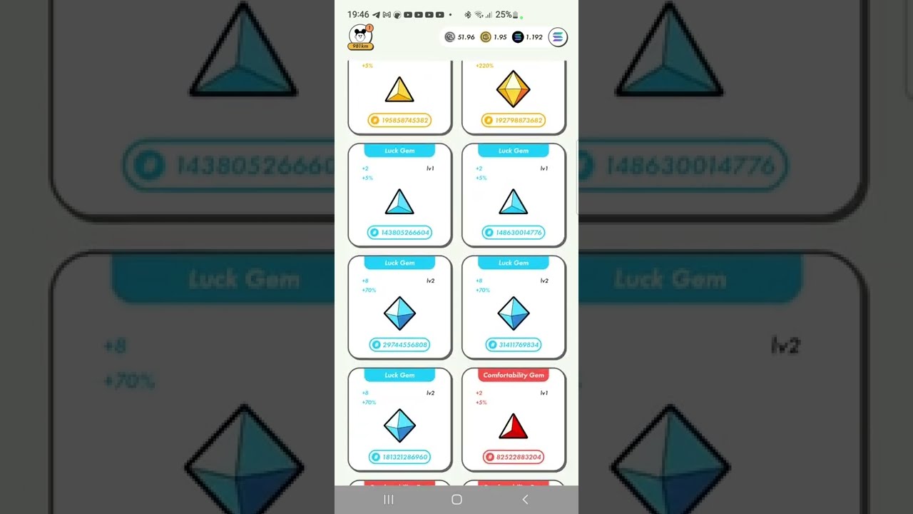 Yiihoohooo!!! Successful Luck Lv3 Gem upgrade in Stepn