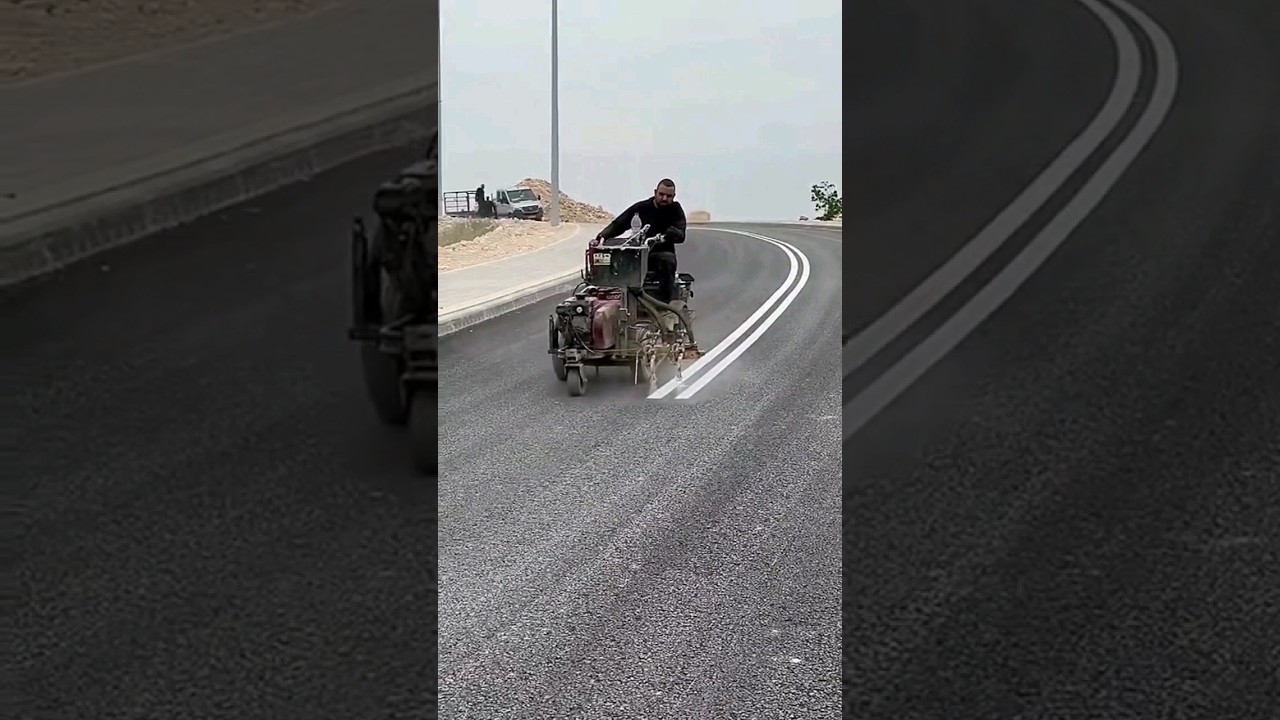 Super cepat pengecatan marka dengan alat mesin