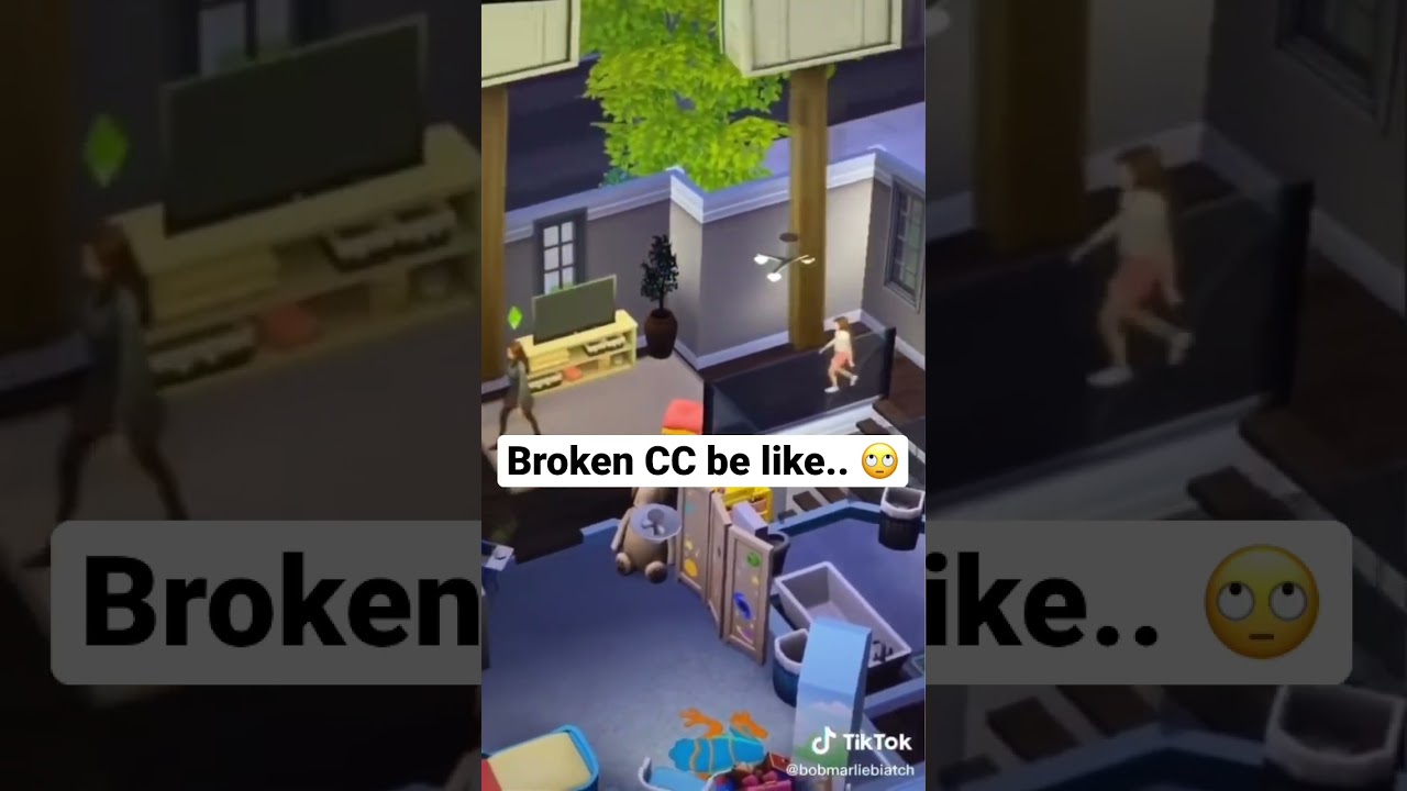 Sims 4 broken CC be like..😤🙄 #thesims4 #thesims #sims #gamingshorts #shorts