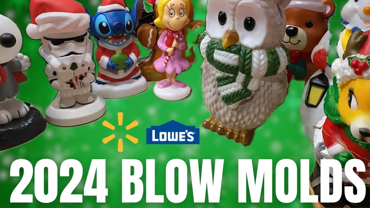 Рождественские выдувные формы 2024 от Lowe's и Walmart — классика и новые дизайны для этого празд...