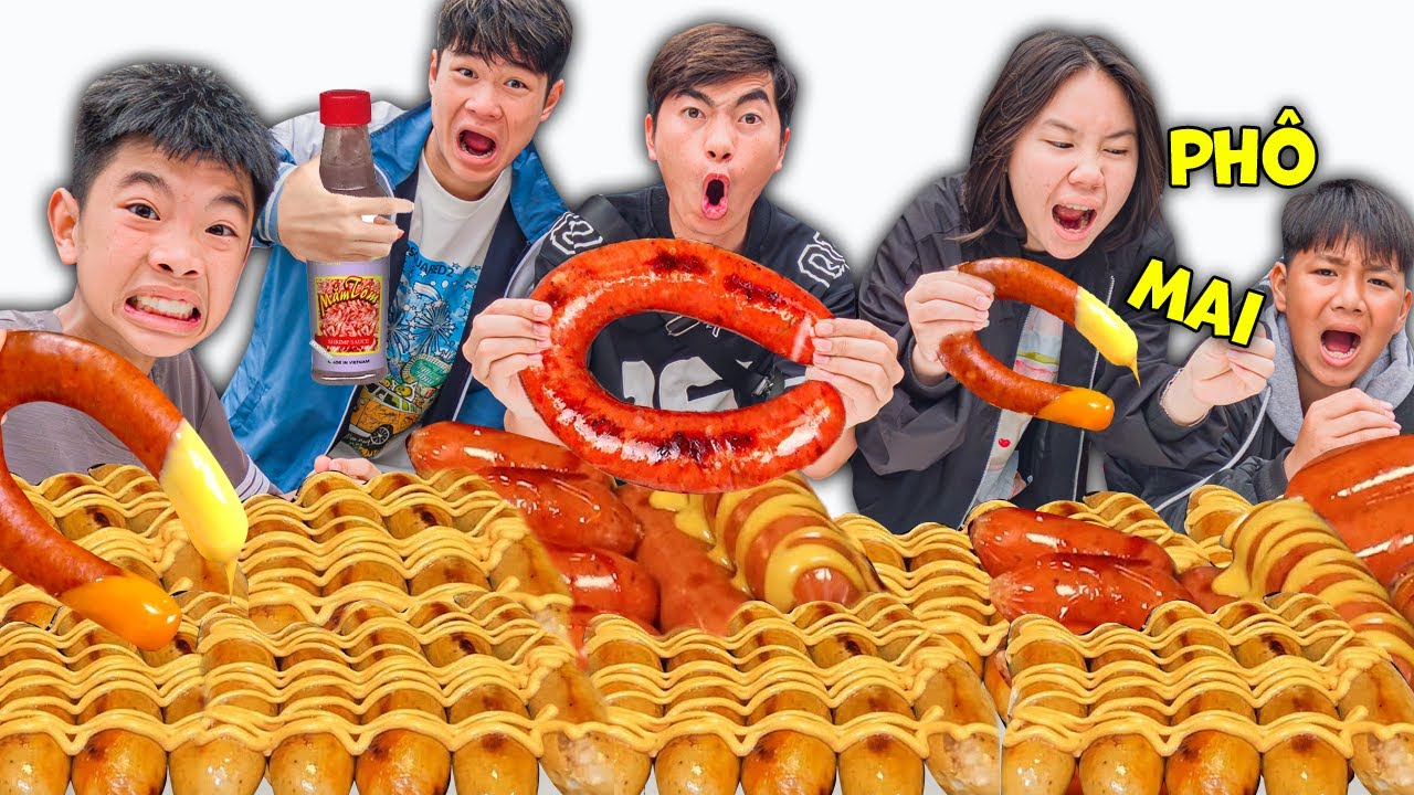 Thái Chuối Thử Thách Người Cuối Cùng Còn Ăn Xúc Xích Phô Mai Quấn Giấy Bạc Nhận 2.000.000 VNĐ