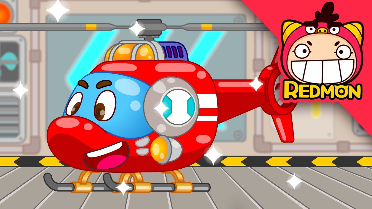 Helicopter with a broken rotor | Easy Clean Repair Shop | Cartoons | REDMON