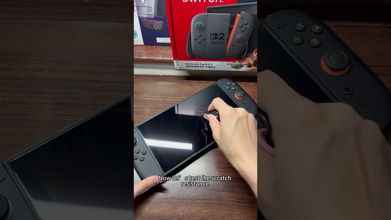 Switch 2 Screen Protector Test &ndash; Scratch It, Slam It, Still Perfect!#switch2 #temperedglass