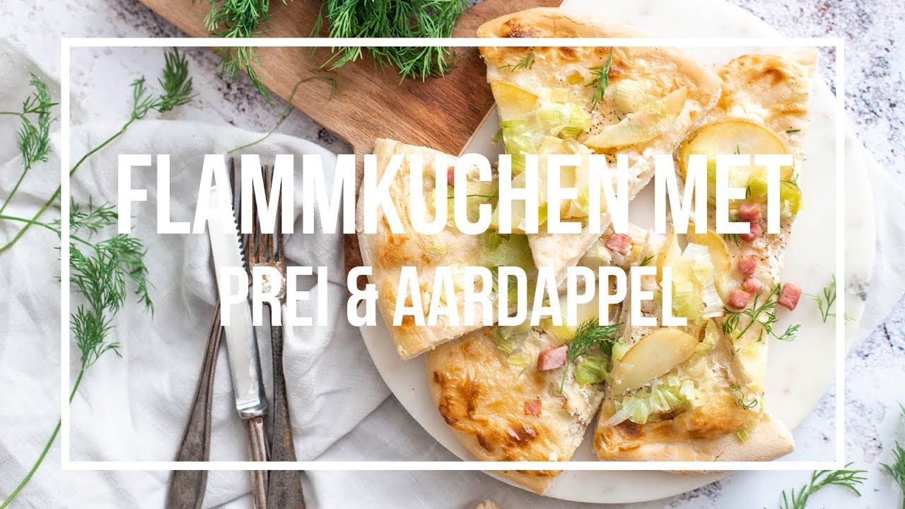Flammkuchen met prei en aardappel | OhMyFoodness