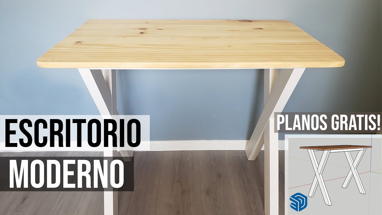 C&oacute;mo hacer un ESCRITORIO moderno (Planos gratis incluidos!)