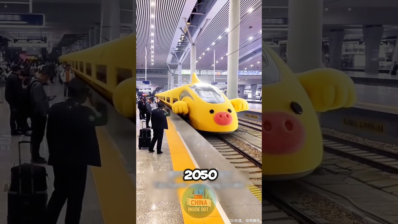Эти 3 поезда показывают, как Китай живёт в 2050 году.🇨🇳🐉#шорты