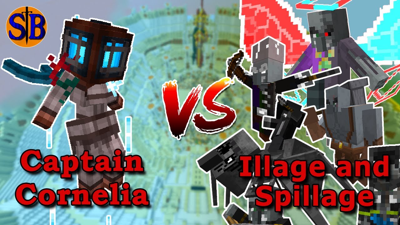Reworked Ghost of Captain Cornelia vs Illage and Spillage | Minecraft Mob Battle