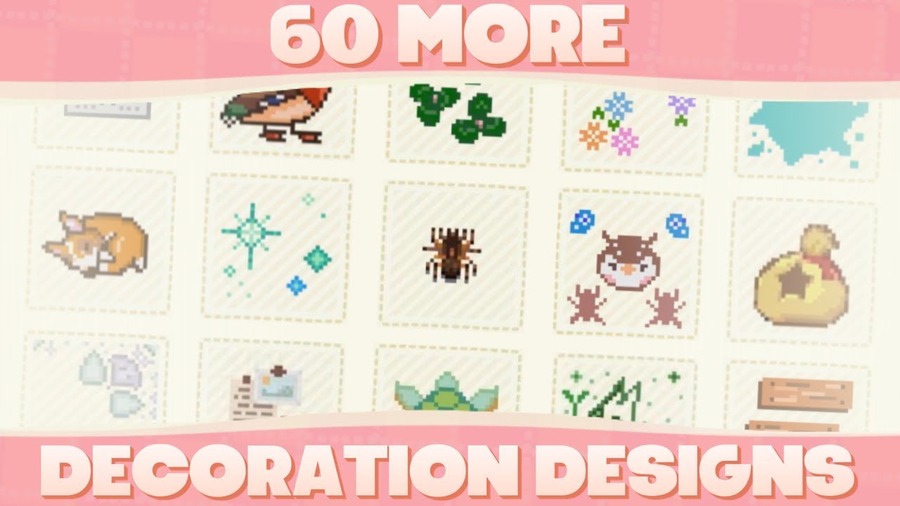 60 More Custom Decoration Designs For Animal Crossing New Horizons!
