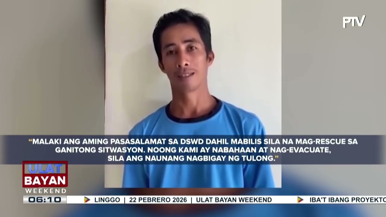 #UlatBayanWeekend | Mga pamilyang apektado ng baha at landslide sa Davao de Oro, agarang nab...