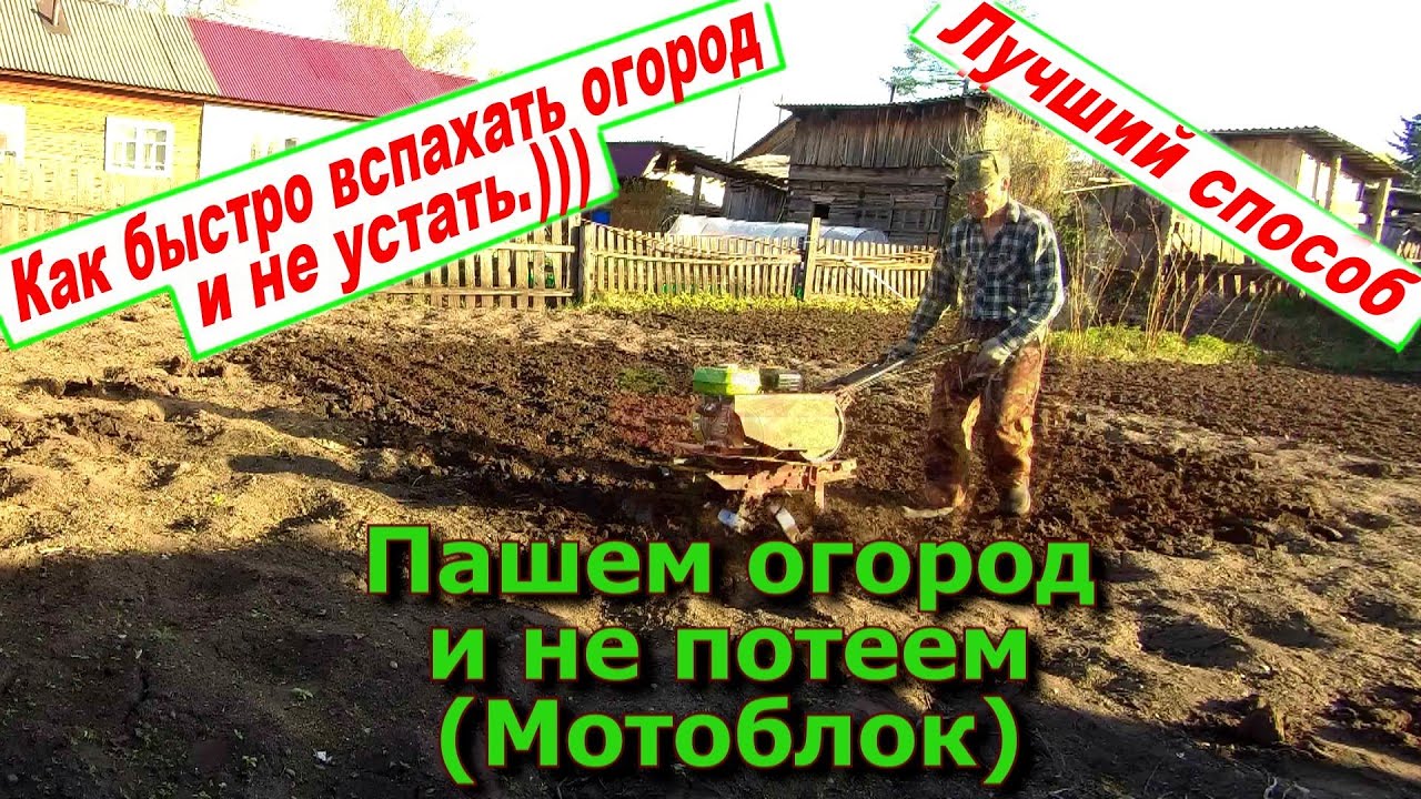 Пашем огород и не потеем... или Как пахать мотоблоком 31 05 23