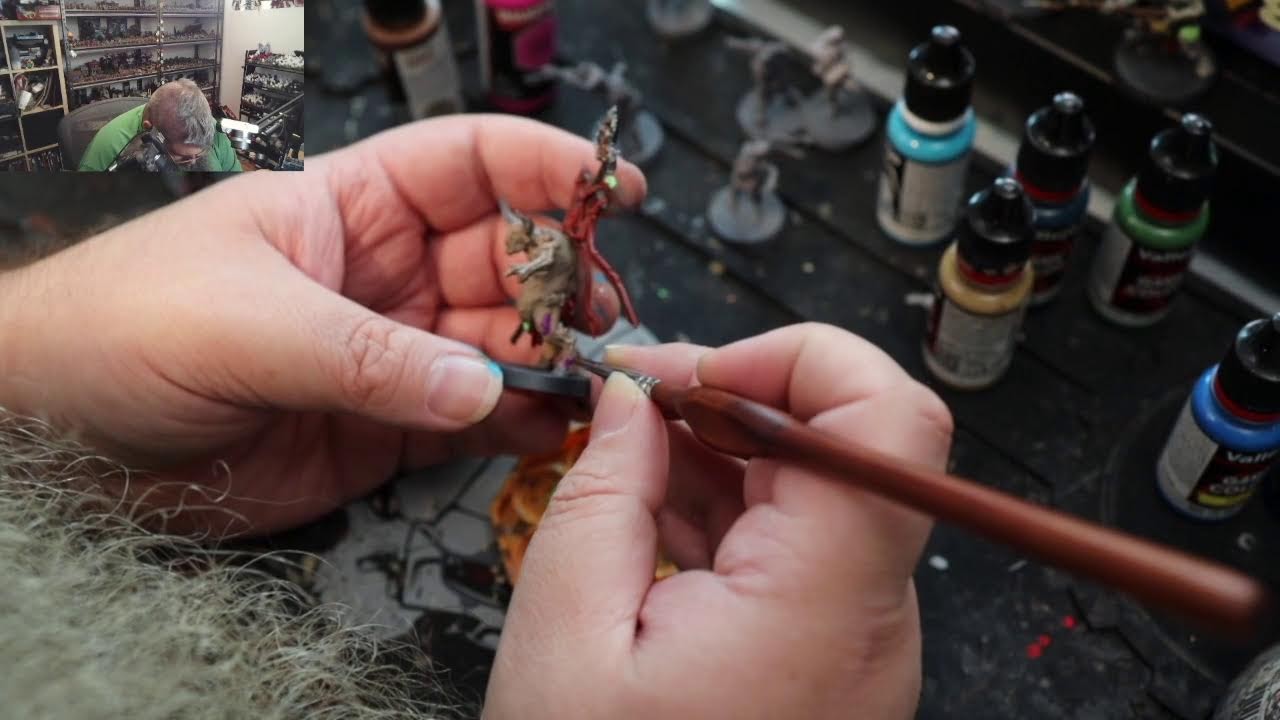 Lets hobby together, painting a platypus mage for frostgrave